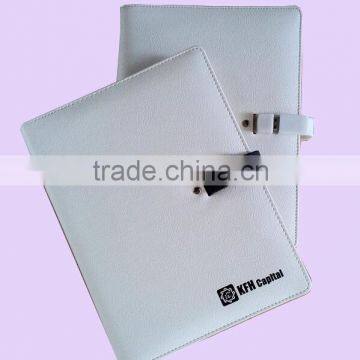 leather china supplier new custom hardcover notebook with USB