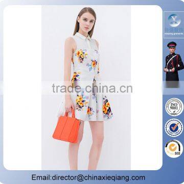 2016 Fashion Ladies Flower Printed Dress Flower Dress for Women