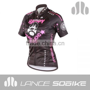 Sportswear Sublimated Short Sleeve women ODM Cycling Jersey