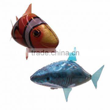 Infrared Control Popular Christmas Gift Toys Air Balloon Shark & Clown Helium Fish Balloon Toy