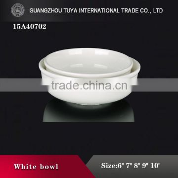 White porcelain common straight bowl porcelain dinner bowl noodle bowl