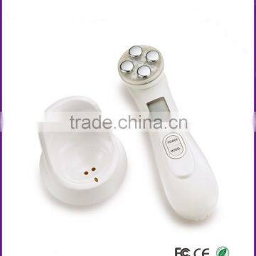 Mini Home Use Facial Beauty Device 6 Color Ultrasonic Led Lights Photon Face Massager photo-4