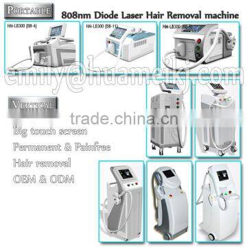 Vertical and portable 808nm diode laser/808nm diode laser permanent hair removal beauty device