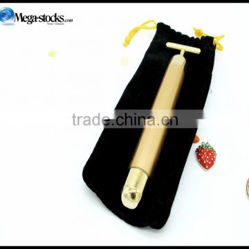 24K NEW Golden Skin Care Anti-Aging Facial Massage Pulse Roller Beauty Bar