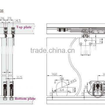 Soft Closing Sliding Wardrobe Door System Sliding Closet Door Roller Fittings photo-5