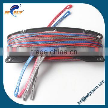 100% uhmwpe fiber 4 line(1red in 400kg,1blue in 400kg,2gray in 400kg) x 25m kitesufing line set end looped