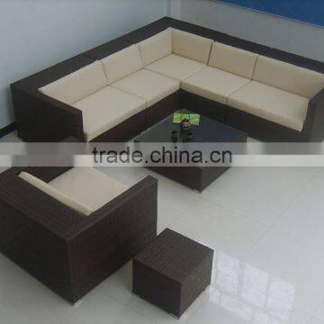 Handmade coffee table and chair for living room with PE rattan