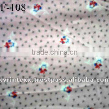 Floral printed fabric