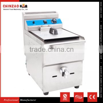 Catering Equipment Commercial Single Tank Gas Fryer With Thermostat