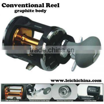 graphite body conventional fishing bait casting reels