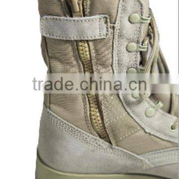 Military Boots Tan - Mountaineer Sole Military Desert Deployment Boots With Side Zipper (Leather) 9"