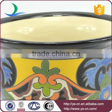 YSfp0009 Set of 2 Handmade Ceramic Flower Pot With Round Shape photo-3