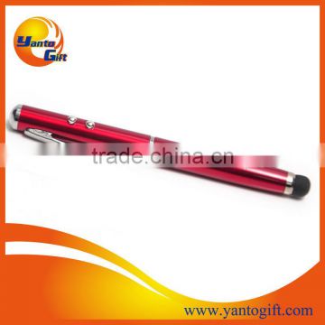 Advertising 4 multi 1 stylus pen with flashlight