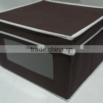 Store More Foldable Cloth Storage Cube Basket With Lid and Window