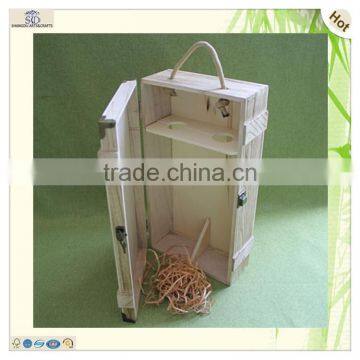 Sell Handmade 2 Bottle Wooden Wine Beer Display Box photo-3