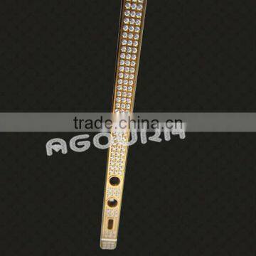 Luxury Matte Gold Mobile Phone Black Housing, Metal Housing Encrusted With Diamond for IPhone 5 5S photo-4