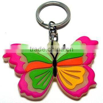 Butterfly shape pvc keychain