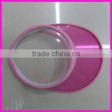 pink pvc sun visor cap for promotion