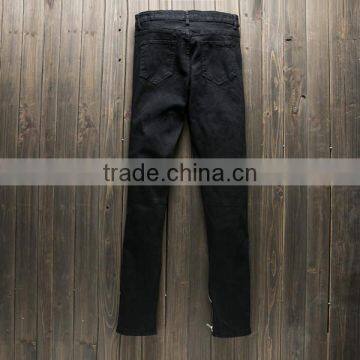 2017 Summer New Locomotive Jeans Elastic Skinny Pants With Side Zip photo-3