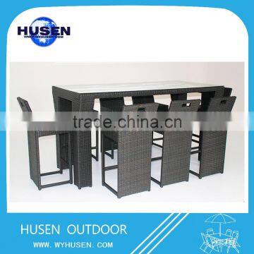 High Top Wicker Bar Table And Chair Set