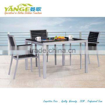 library wooden cast aluminum table and chair dining furniture