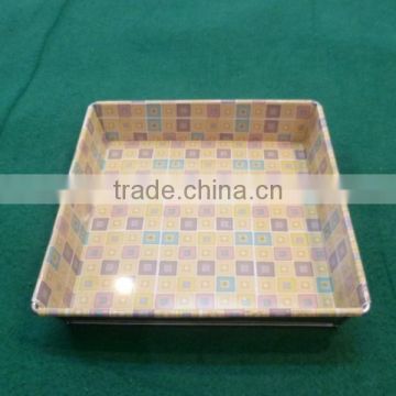 Anti-rust Unique Pattern High Quality Rectangle Metal Serving Tray/Cup/Sundries Collector