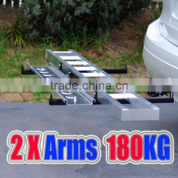 Towbar Dirt Small Motor Bike Motorcycle Motorbike Utility Trailer 2 Arms Carrier Rack With Ramp For Sale photo-3