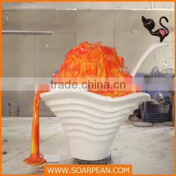 Fiberglass Window/Shop Display Statue Ice-cream Decoration Props