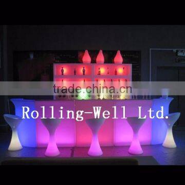 Outdoor Party Used Led Illuminated Combined Rechargeable Commercial Furniture Led Bar Counter photo-4