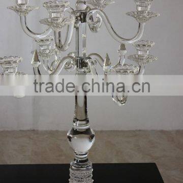 Jingyage Wedding Crystal Candelabra Classic Cylinder Hurricanes photo-3