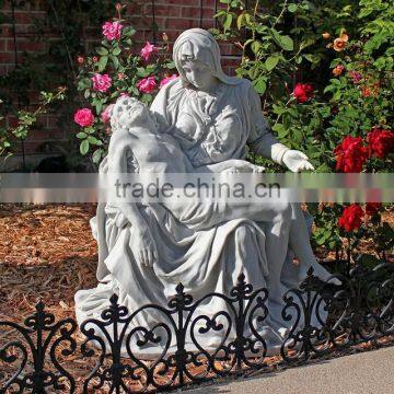 2015 hot sale garden decor western marble Pieta statue