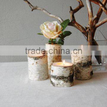 Home Decor Wood Candles.Tree Branch Candleholders Set Of 3, Wooden Tealight Holders