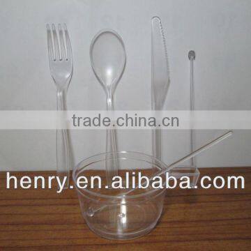 Plastic spoon ,fork , knife