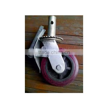 Rubber material Ajustable Castor Wheel For Scaffolding