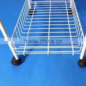 330-55 4-tier Metal Wire Storage Shelf Storage Cart With Wheels photo-5