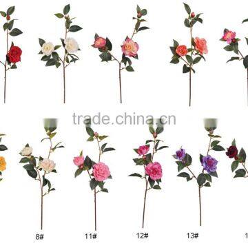 Hot Sale Dongguan Artificial Flowers Real Touch Camellia Fake Silk Flowers For Wedding Decoration photo-5