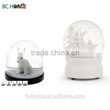 White rabbit snow globe