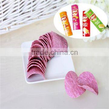 Purple potato chips tube packing