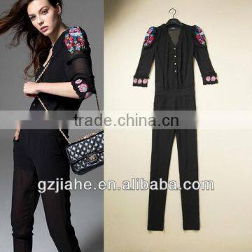 New Fashion Modern stylish women jumpsuit lace style sleeve leisure suits