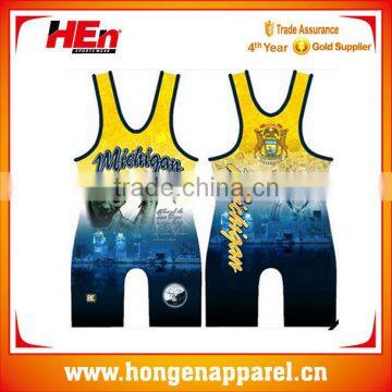 2017 China wrestling singlets/high quality lycra wrestling wear/youth wrestling singlets