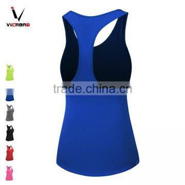 Stylish Wholesale Polyester Fitness Womens Sport Vest Tank Top photo-2
