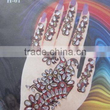 HAND Tattoo Sticker BINDI HENNA Glitter STICKER photo-2