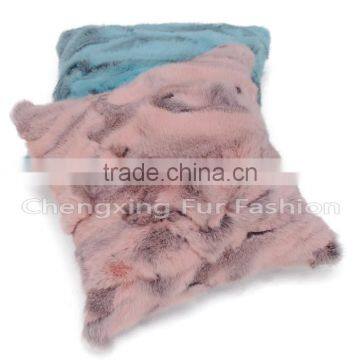 CX-D-17A Decorative Pillow, Sofa Cushion Rabbit Fur Pillow Case Custom photo-5