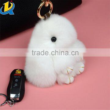 Wholesale Real Mink Fur Keychain Soft Lovely Rabbit Keychain photo-6