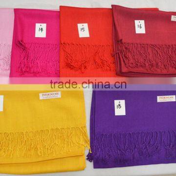 Fashion Women Twill Hot Popular Pashmina Shawl 100%viscose Solid Color photo-4