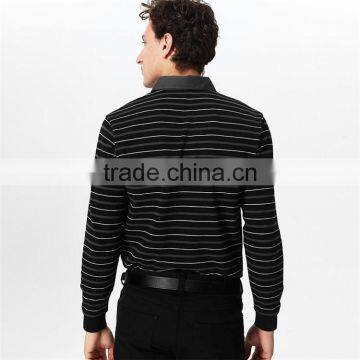 Office Formal Wear Yarn Dyed Stripe Polo t Shirt,polo Shirt Long Sleeve photo-3