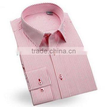 Latest Extremely Cut Away Collar Contrast Color Dobby Long Sleeve Shirt