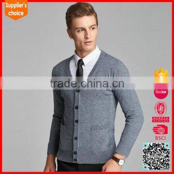 New fashion mens cashmere open cardigan v neck cashmere cardigan sale