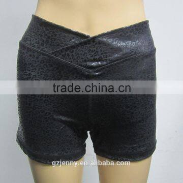 China Cheap Custom Women Black Gym Wear Running Short Gym Pants photo-2