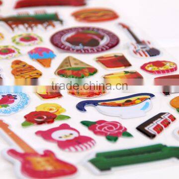 Children Puffy Sticker ,multicolor Decoration PVC Stikcer Bubble DIY Sticker Carton Pop-up Sticker Crystal Sticker photo-5